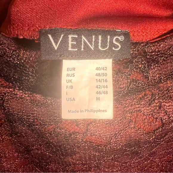 SizeM Venus 2coloured Skirt Elastic Waist Lining Skirt Pencil Style Red/Majenta - Picture 4 of 7